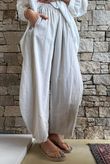 Frame Cotton Vintage Wash Barrel Pant Stone